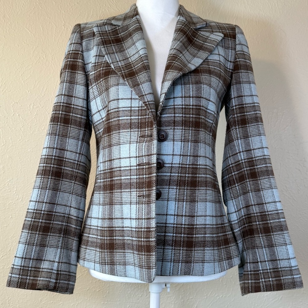 Marc Baxis Women's Plaid Blazer Retro